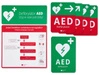 Zestaw tablic informacyjnych AED (Alg,Info,W,W,E,E)