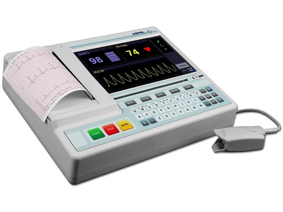 ASPEL ECG GREY v.07.305PSYS - aparat EKG (Aparat +Wózek +Drukarka)