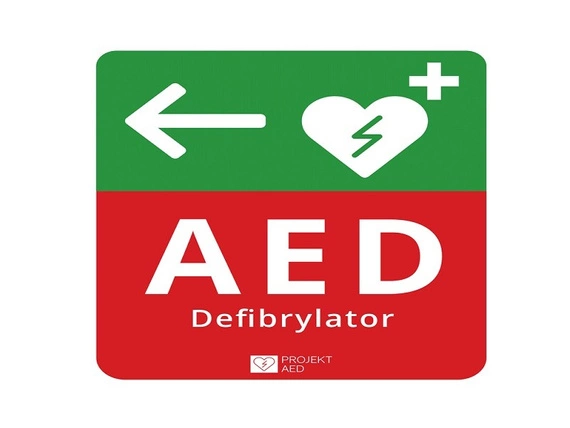 Tablica informacyjna AED kierunkowa (TK-W)