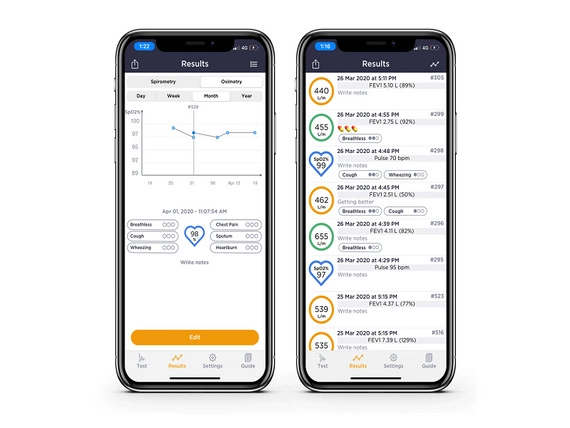 Smart One OXI - spirometr MIR z Bluetooth z wbudowanym oksymetrem (SpO2, puls)