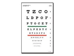 Tablica optometryczna 3m o wymiarach 23 x 35,5cm